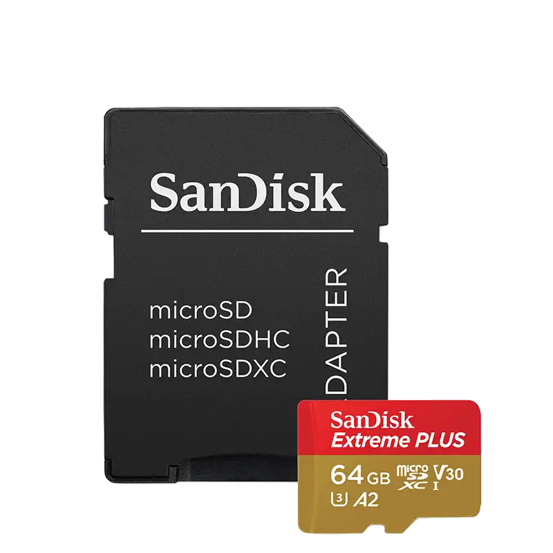 SanDisk extreme micro SDXC 64GB V30 + adaptér