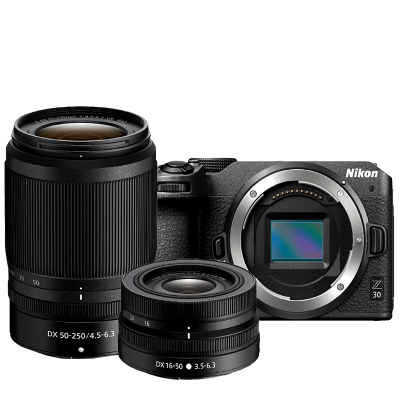 Nikon Z 30 + Nikkor Z 16-50 VR + Nikkor Z 50-250 VR
