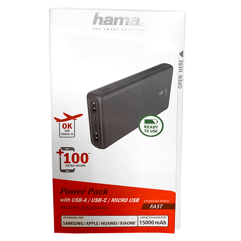 Hama powerbanka 15000 mAh Hama powerbanka 15000 mAh