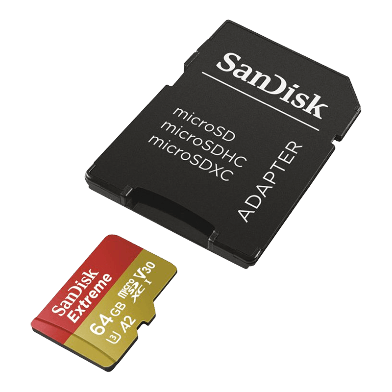 SanDisk extreme micro SDXC 64GB V30 + adaptér SanDisk extreme micro SDXC 64GB V30 + adaptér