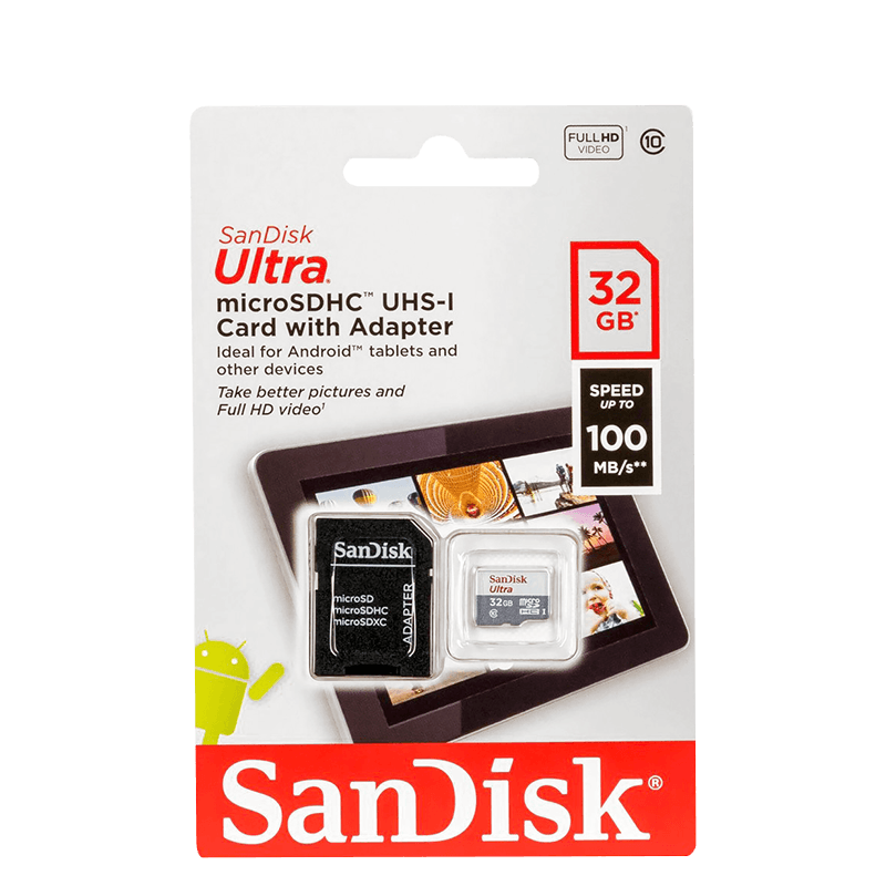 SanDisk MicroSDHC Ultra 32GB class 10 UHS-I + adaptér