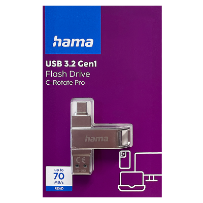 Hama C-Rotate Pro USB-C aj USB-A kľúč (rôzne veľkosti)