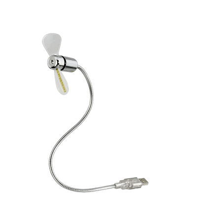 USB ventilátor s led hodinkami