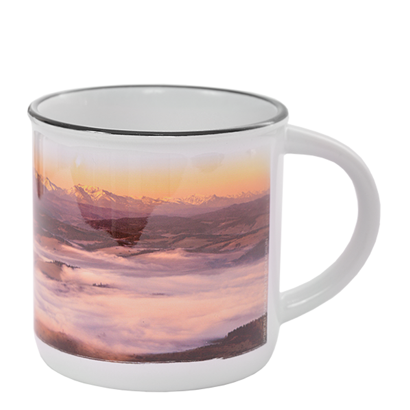 Retro hrncek s ciernym lemom