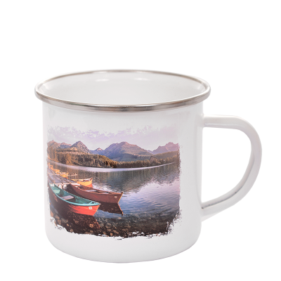 Plechový smaltovaný hrnček 330 ml.