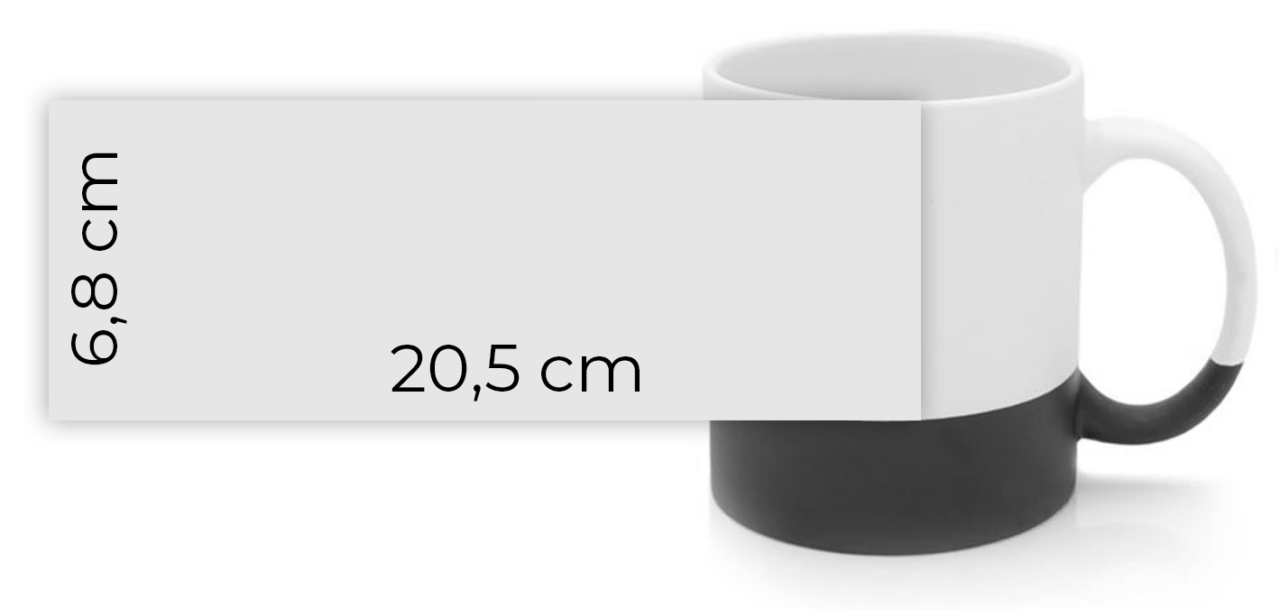 hrnček s tmavým spodkom rozmery